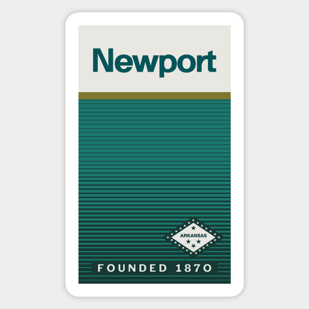 Newport Arkansas Sticker by rt-shirts